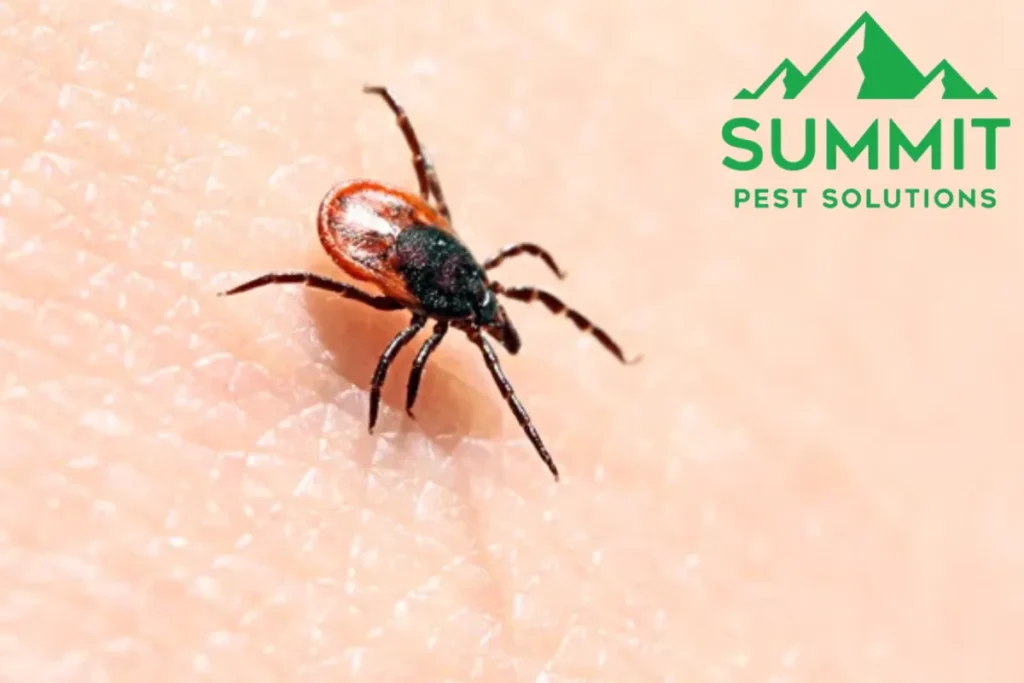 tick on human skin