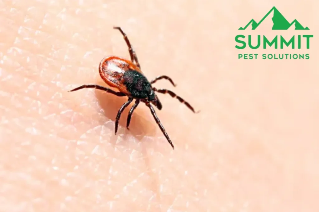 tick on skin (